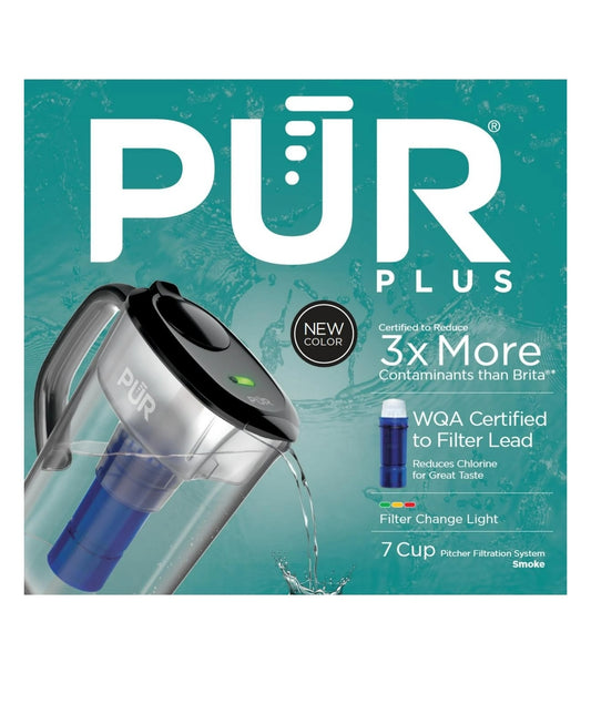 PUR PLUS 7 Cup Water Pitcher W/ Lead Reducing Filter