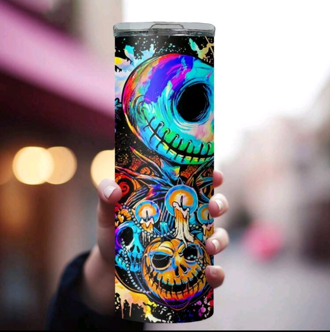 Jack Skeleton  Nightmare B4 Xmas. 20 oz Tumbler w/ lid and straw