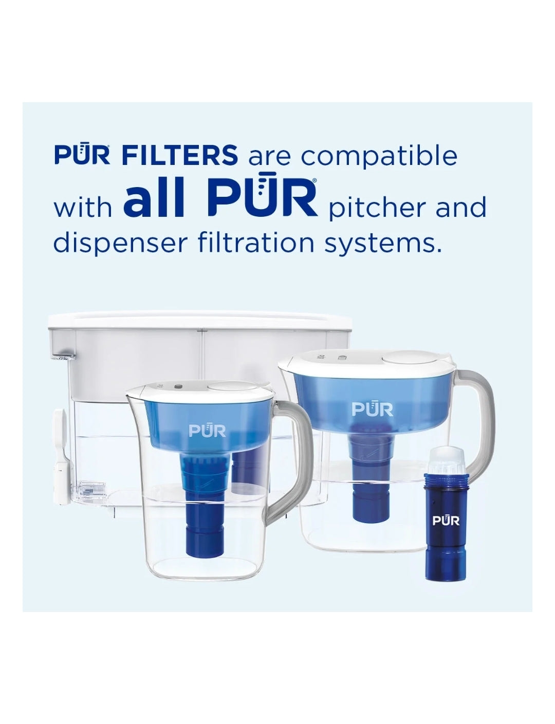 PUR PLUS 7 Cup Water Pitcher W/ Lead Reducing Filter