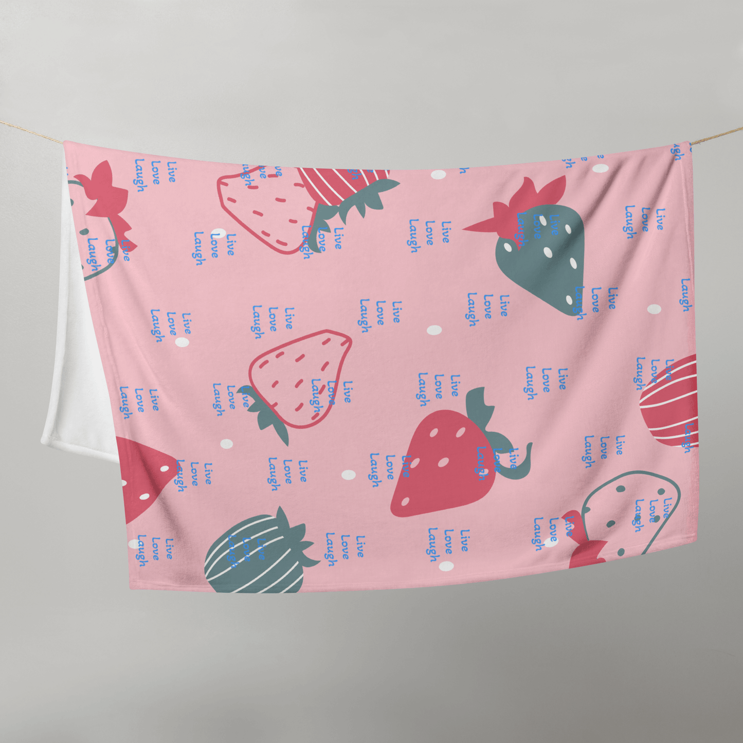 Sweet as Strawberry Throw Blanket - The Bargains Basement