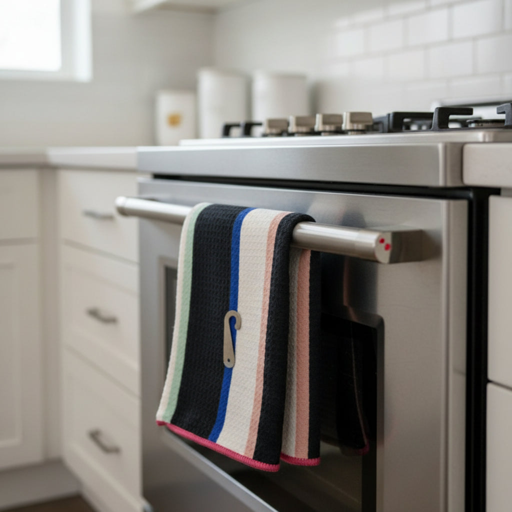 Room Essentials Waffle Bold Striped Hand Towel Multicolor 16”x26” - New Home The Bargains Basement