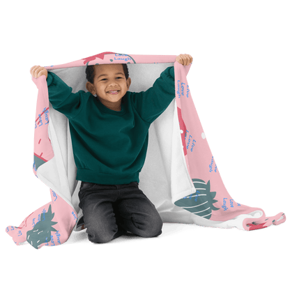 Sweet as Strawberry Throw Blanket - The Bargains Basement