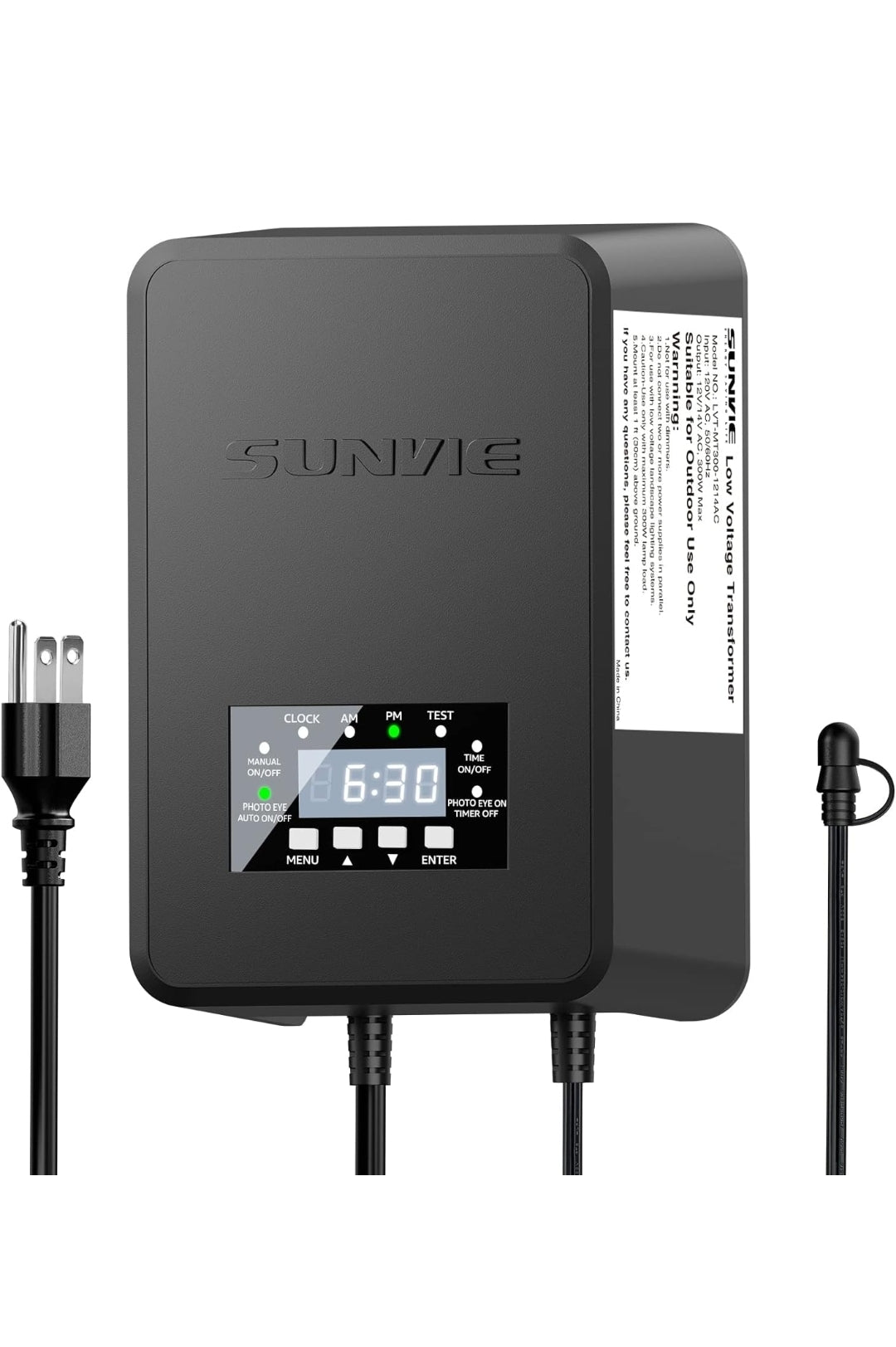 SUNVIE 200W Landscape Lighting Transformer Outdoor Low Voltage Landscape...