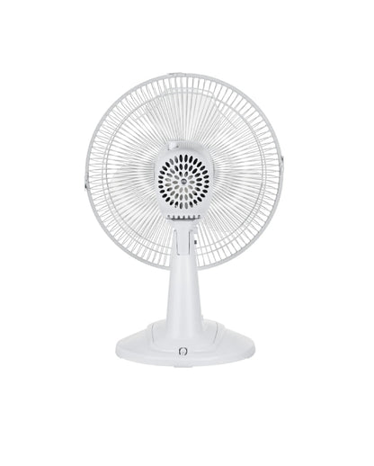 Mainstays 12" 3-Speed Oscillating Table Fan, FT30-8MBW, New, White