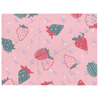 Sweet as Strawberry Throw Blanket - The Bargains Basement