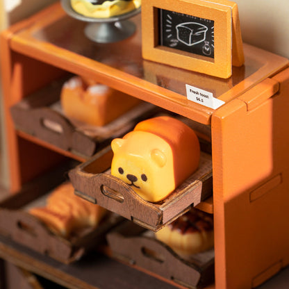 Rolife Becka's Baking House DIY Miniature Dollhouse – 3D Wooden Craft Kit - The Bargains BasementRolife Becka's Baking House DIY Miniature Dollhouse – 3D Wooden Craft Kit