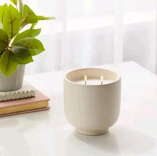 Room Essentials Ceramic Jar 2 Wick Candle Peony & Freesia 13.5oz Scented Candle - The Bargains BasementRoom Essentials Ceramic Jar 2 Wick Candle Peony & Freesia 13.5oz Scented Candle