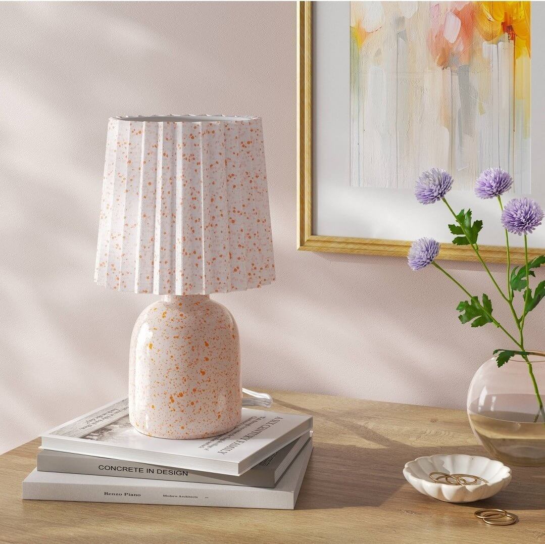 Room essentials peach mini ceramic table lamp - The Bargains BasementRoom essentials peach mini ceramic table lamp