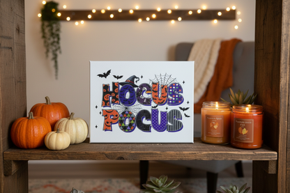 Rustic Shelf with Pumpkins
