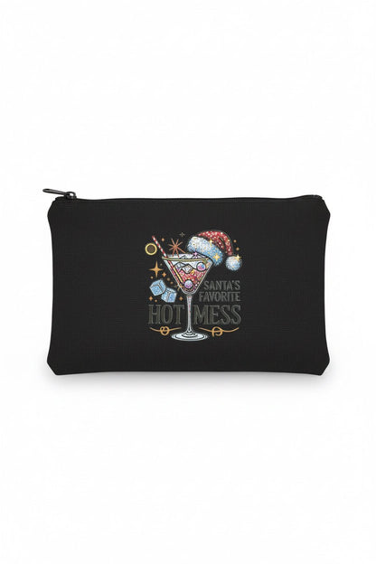 Santa's Favorite Hot Mess Canvas Zipper Pouch - The Bargains BasementSanta's Favorite Hot Mess Canvas Zipper Pouch