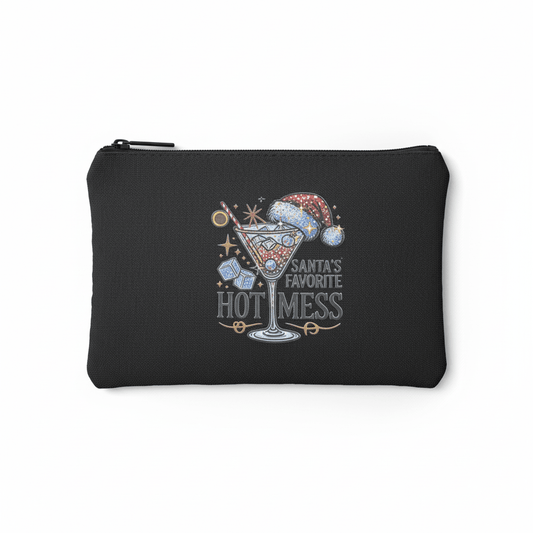 Santa's Favorite Hot Mess Canvas Zipper Pouch - The Bargains BasementSanta's Favorite Hot Mess Canvas Zipper Pouch