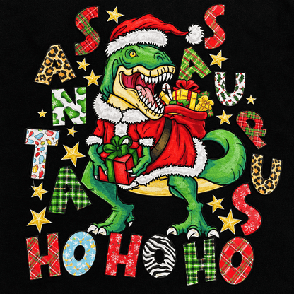 Santasaurus Rex Youth Christmas T-Shirt | Size Large - The Bargains BasementSantasaurus Rex Youth Christmas T-Shirt | Size Large