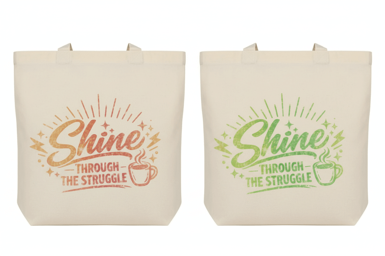 Shine Through the Struggle – Handmade Canvas Tote Bag - The Bargains BasementShine Through the Struggle – Handmade Canvas Tote Bag