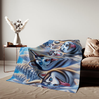 Siberian Husky Sweatshirt Blanket - The Bargains BasementSiberian Husky Sweatshirt Blanket