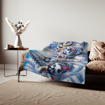 Siberian Husky Sweatshirt Blanket - The Bargains BasementSiberian Husky Sweatshirt Blanket
