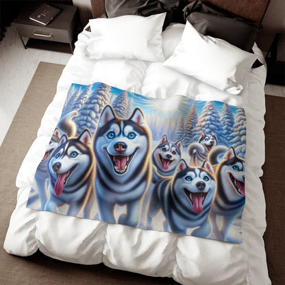 Siberian Husky Sweatshirt Blanket - The Bargains BasementSiberian Husky Sweatshirt Blanket
