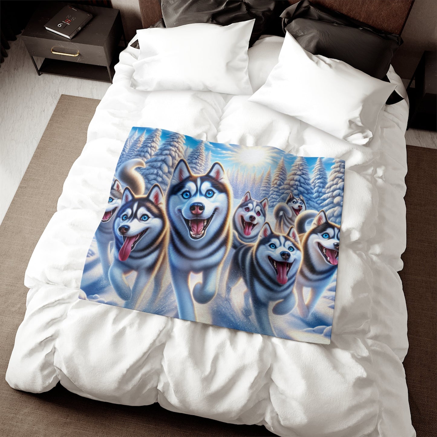 Siberian Husky Sweatshirt Blanket - The Bargains BasementSiberian Husky Sweatshirt Blanket