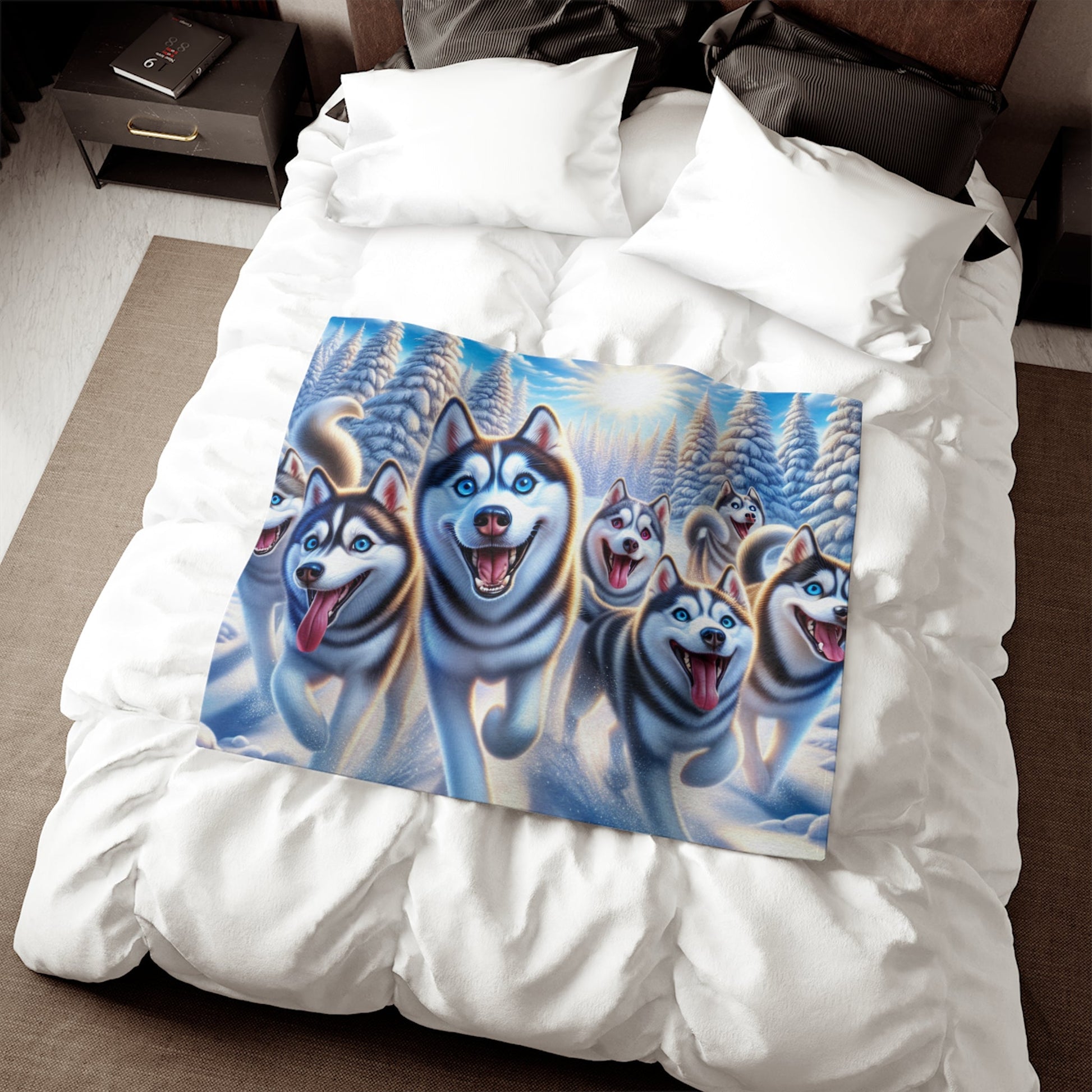 Siberian Husky Sweatshirt Blanket - The Bargains BasementSiberian Husky Sweatshirt Blanket