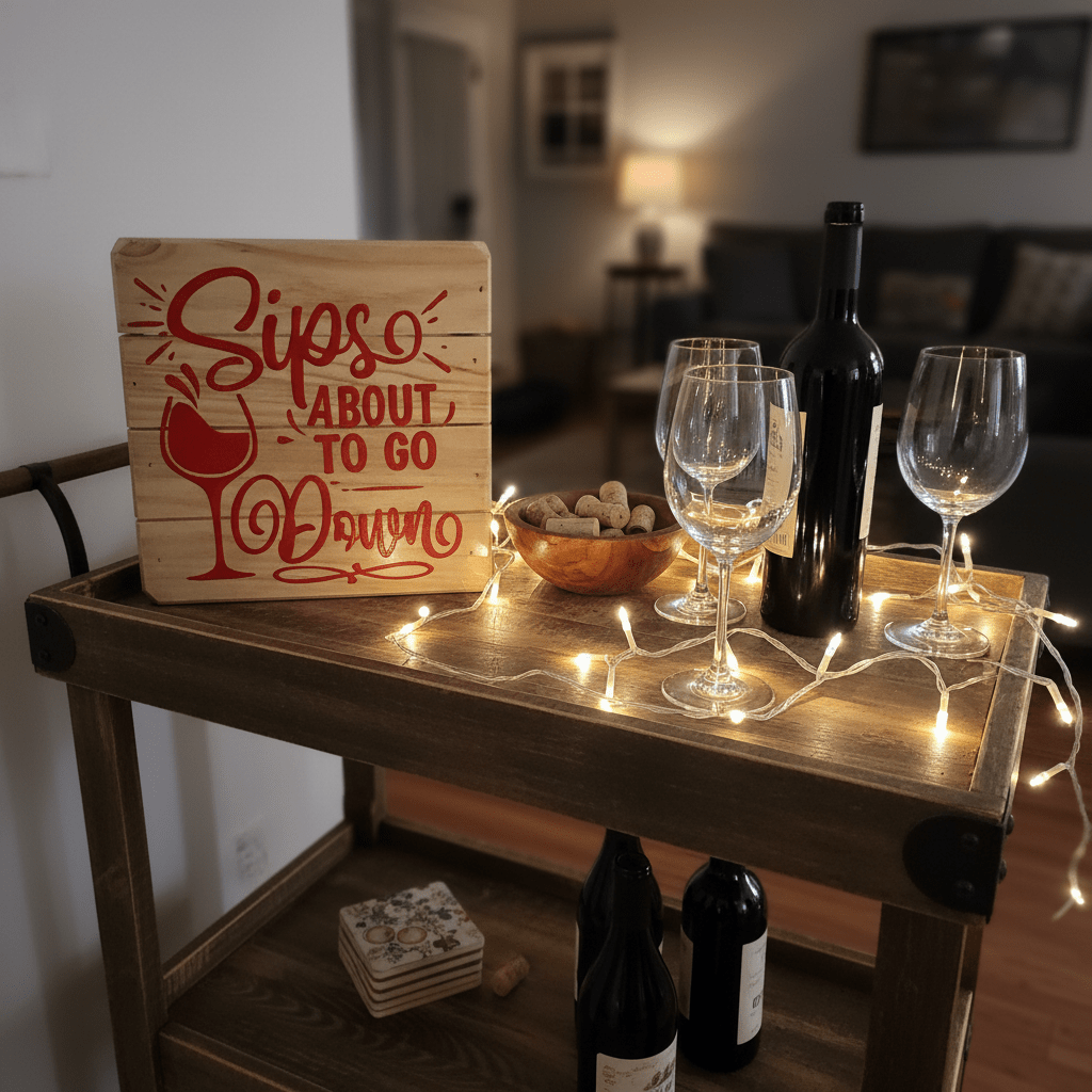 Sips About To Go Down Wood Sign-Handmade - The Bargains BasementSips About To Go Down Wood Sign-Handmade