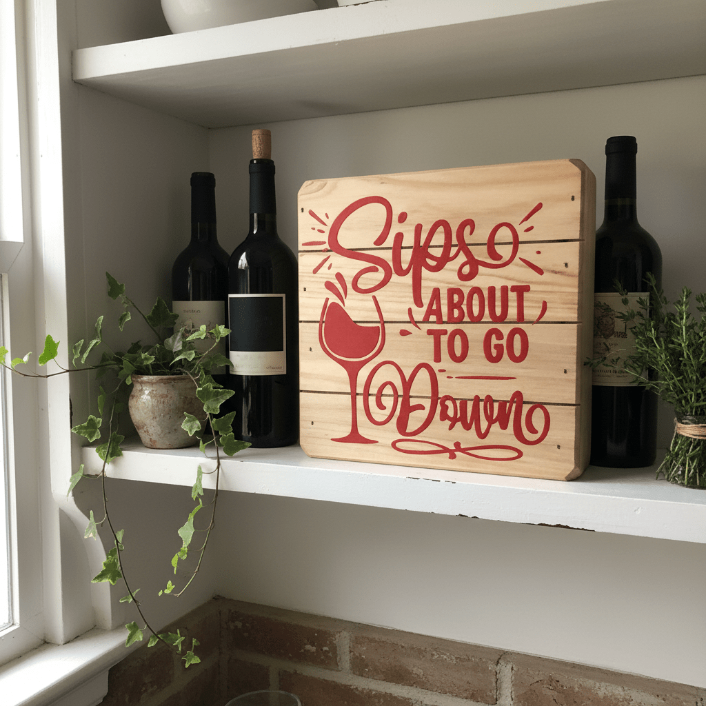 Sips About To Go Down Wood Sign-Handmade - The Bargains BasementSips About To Go Down Wood Sign-Handmade