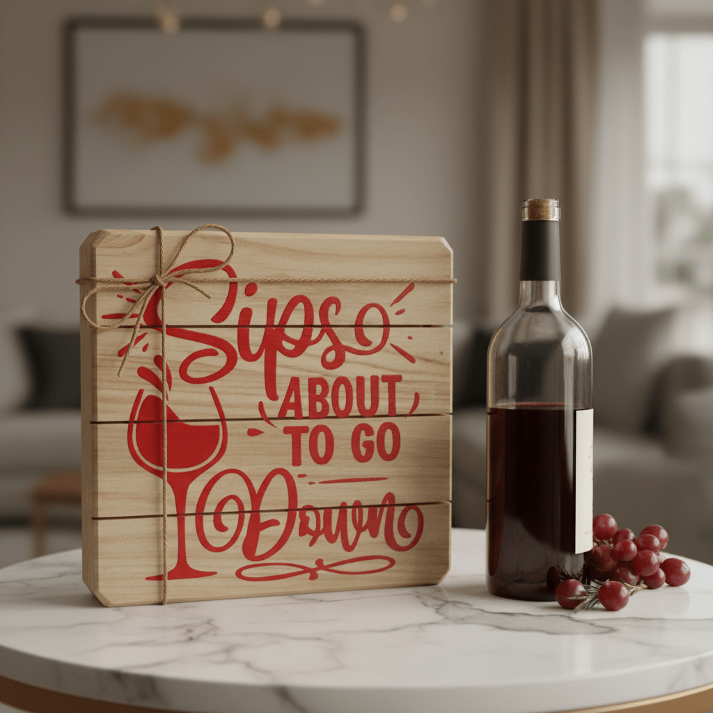 Sips About To Go Down Wood Sign-Handmade - The Bargains BasementSips About To Go Down Wood Sign-Handmade