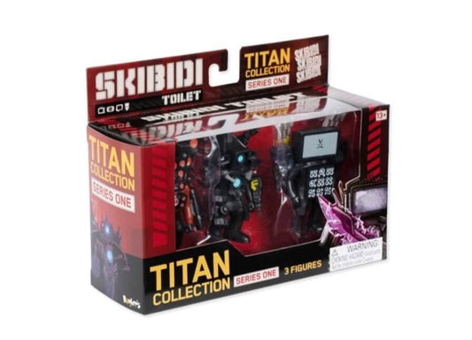 SKIBIDI Toilet Titan 3 Pack – All - New Collectibles - The Bargains BasementSKIBIDI Toilet Titan 3 Pack – All - New Collectibles