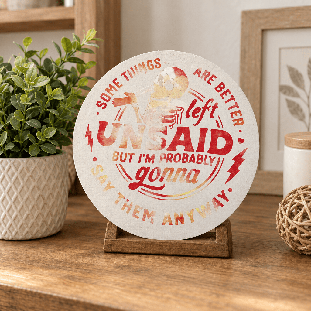 Some Things Are Better Left Unsaid 10-Inch Round Sign - The Bargains BasementSome Things Are Better Left Unsaid 10-Inch Round Sign