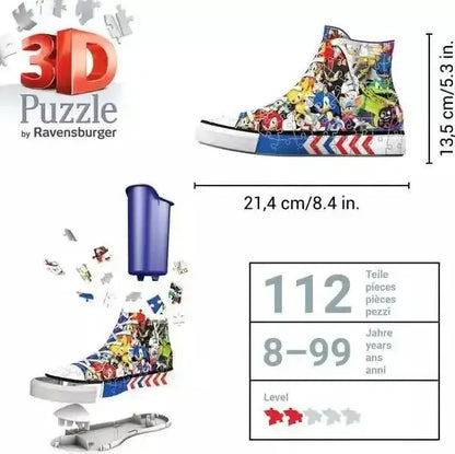 Sonic the Hedgehog Sneaker 112 Piece 3D Jigsaw Puzzle Ravensburger - The Bargains BasementSonic the Hedgehog Sneaker 112 Piece 3D Jigsaw Puzzle Ravensburger