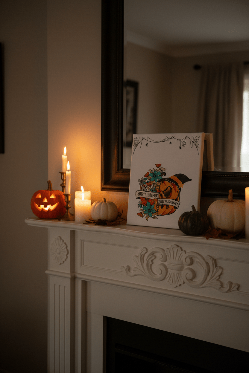 Sorta Sweet Sorta Spooky – Handmade 8x10 Halloween Canvas Sign - The Bargains BasementSorta Sweet Sorta Spooky – Handmade 8x10 Halloween Canvas Sign