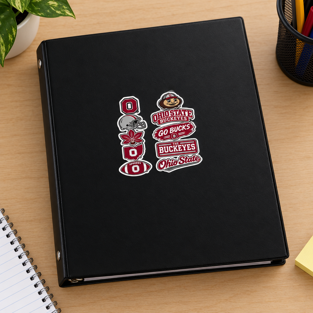 Stickers on a binder