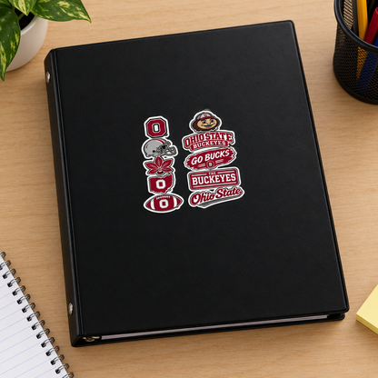 Stickers on a binder