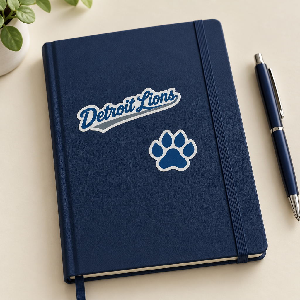Stickers on a notebook