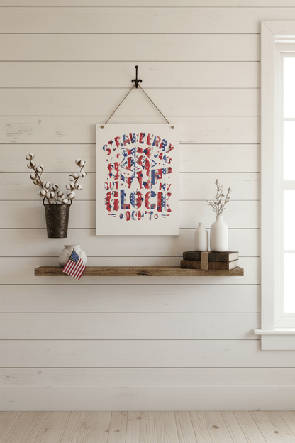 Strawberry Jams But My Glock Don't – 11x14 Patriotic Canvas Sign- handmade - The Bargains BasementStrawberry Jams But My Glock Don't – 11x14 Patriotic Canvas Sign- handmade