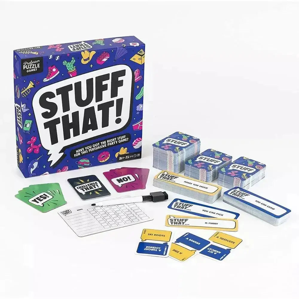 Stuff That! - Persuasive Party Game - Professor Puzzle - The Bargains BasementStuff That! - Persuasive Party Game - Professor Puzzle