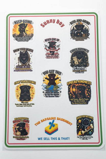 Sunny Boy Vinyl Sticker Sheet - The Bargains BasementSunny Boy Vinyl Sticker Sheet