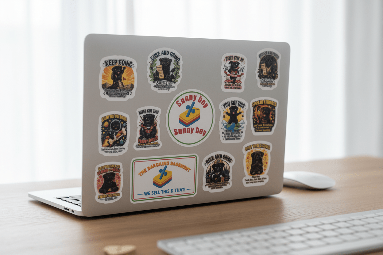 Sunny Boy Vinyl Sticker Sheet - The Bargains BasementSunny Boy Vinyl Sticker Sheet