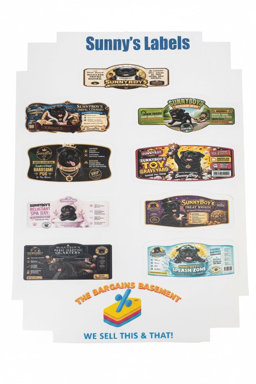 SunnyBoy Memorial Dog Sticker Sheet for dog items! - The Bargains BasementSunnyBoy Memorial Dog Sticker Sheet for dog items!