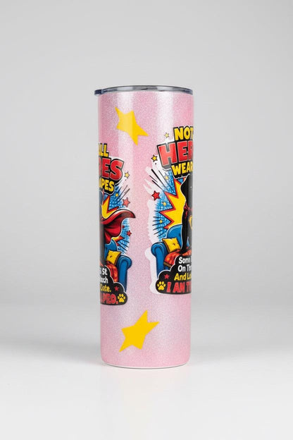 Superhero Pug Tumbler • Not All Heroes Wear Capes • 20oz Stainless Steel Cup-handmade - The Bargains BasementSuperhero Pug Tumbler • Not All Heroes Wear Capes • 20oz Stainless Steel Cup-handmade