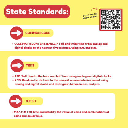 Telling Time Card Pack - The Bargains BasementTelling Time Card Pack