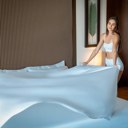 Eucalyptus Silk Sheets – Cooling, Breathable & Hypoallergenic | Luxury Comfort ecobrands®