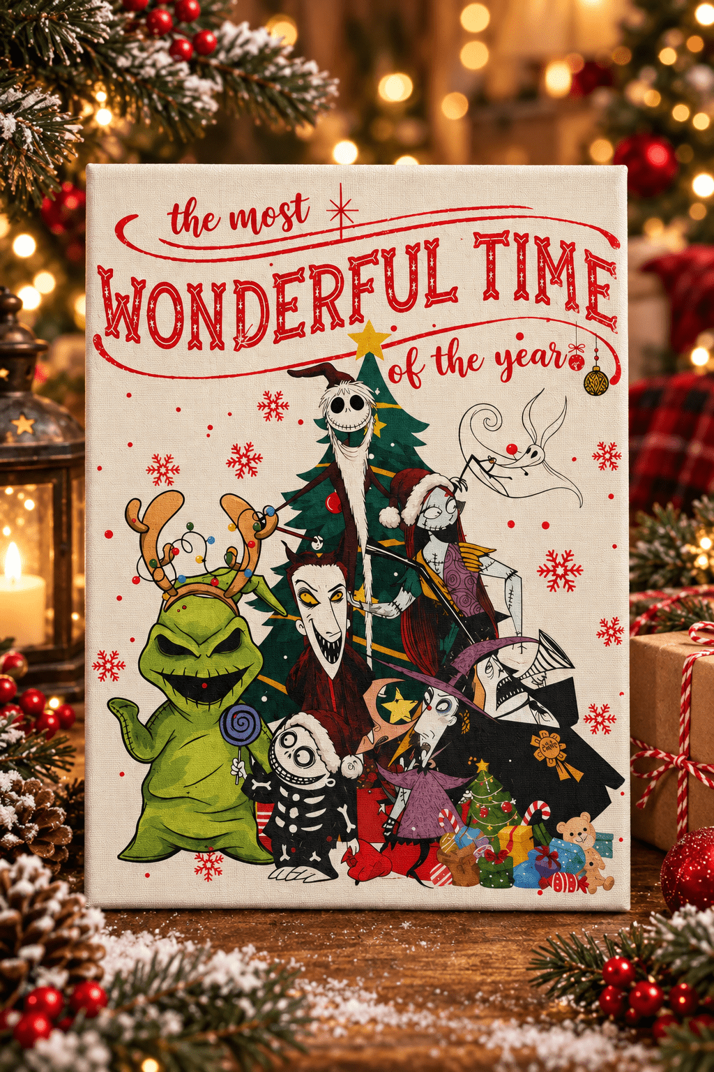The Most Wonderful Time of the Year | 8x10 Spooky Christmas Canvas Sign - The Bargains BasementThe Most Wonderful Time of the Year | 8x10 Spooky Christmas Canvas Sign
