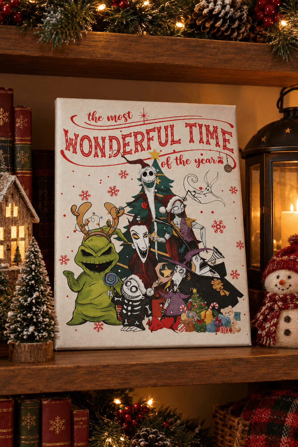 The Most Wonderful Time of the Year | 8x10 Spooky Christmas Canvas Sign - The Bargains BasementThe Most Wonderful Time of the Year | 8x10 Spooky Christmas Canvas Sign
