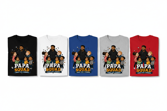 The Papa Squad Tshirt-handmade - The Bargains BasementThe Papa Squad Tshirt-handmade