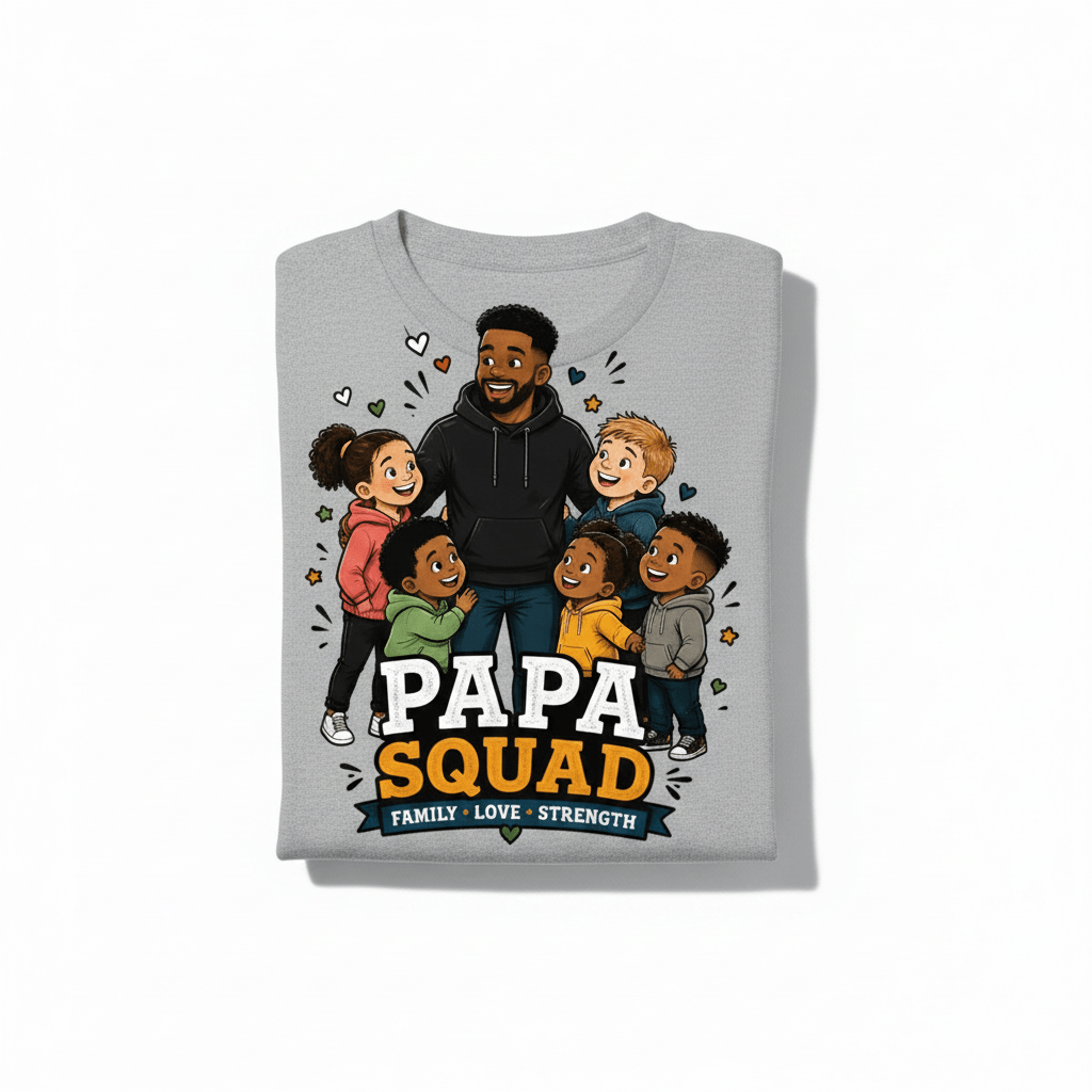 The Papa Squad Tshirt-handmade - The Bargains BasementThe Papa Squad Tshirt-handmade