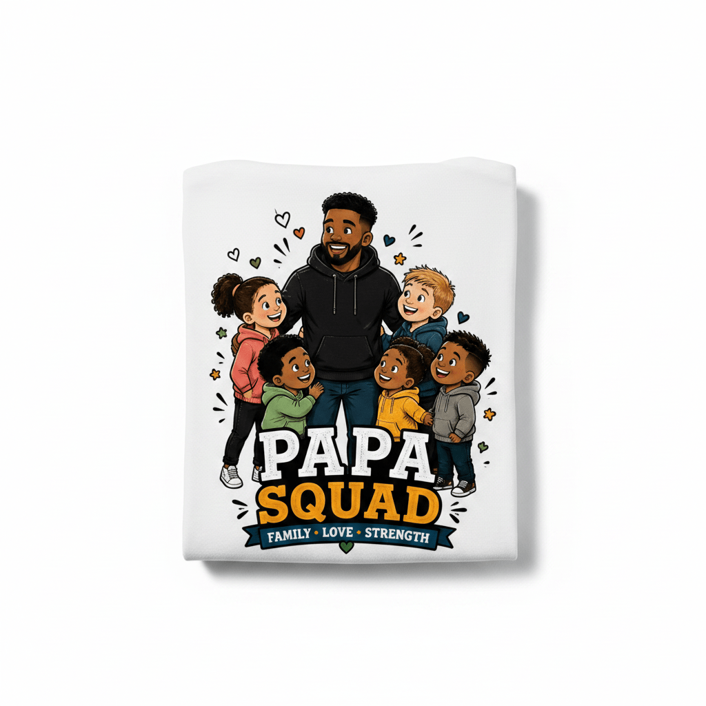 The Papa Squad Tshirt-handmade - The Bargains BasementThe Papa Squad Tshirt-handmade