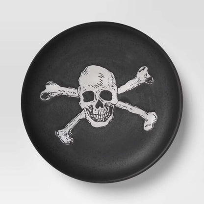 The Threshold 6" Halloween Stoneware Skull Appetizer Plate - The Bargains BasementThe Threshold 6" Halloween Stoneware Skull Appetizer Plate