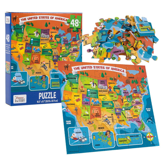 The United States of America 48 Piece Jigsaw Puzzle Leap Year - The Bargains BasementThe United States of America 48 Piece Jigsaw Puzzle Leap Year