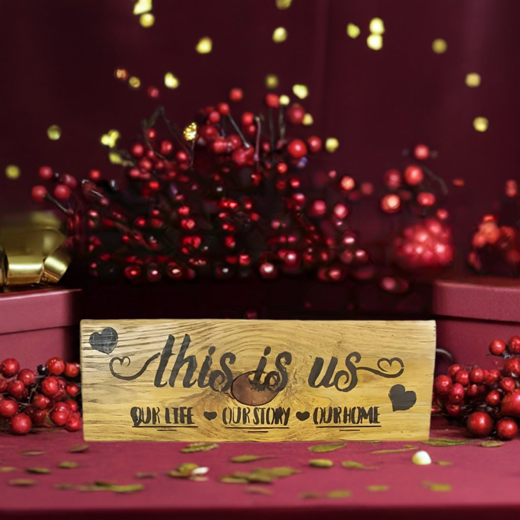 "This is us" handmade sign - The Bargains Basement"This is us" handmade sign