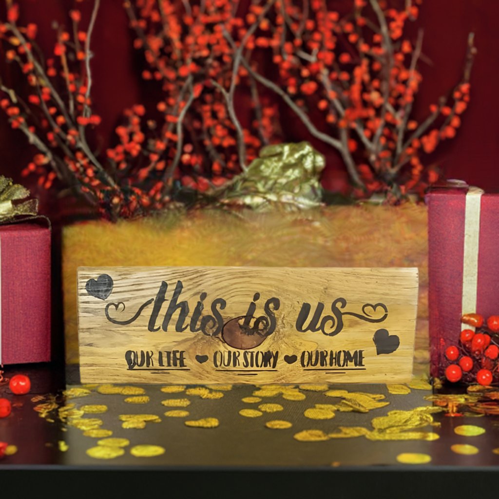 "This is us" handmade sign - The Bargains Basement"This is us" handmade sign