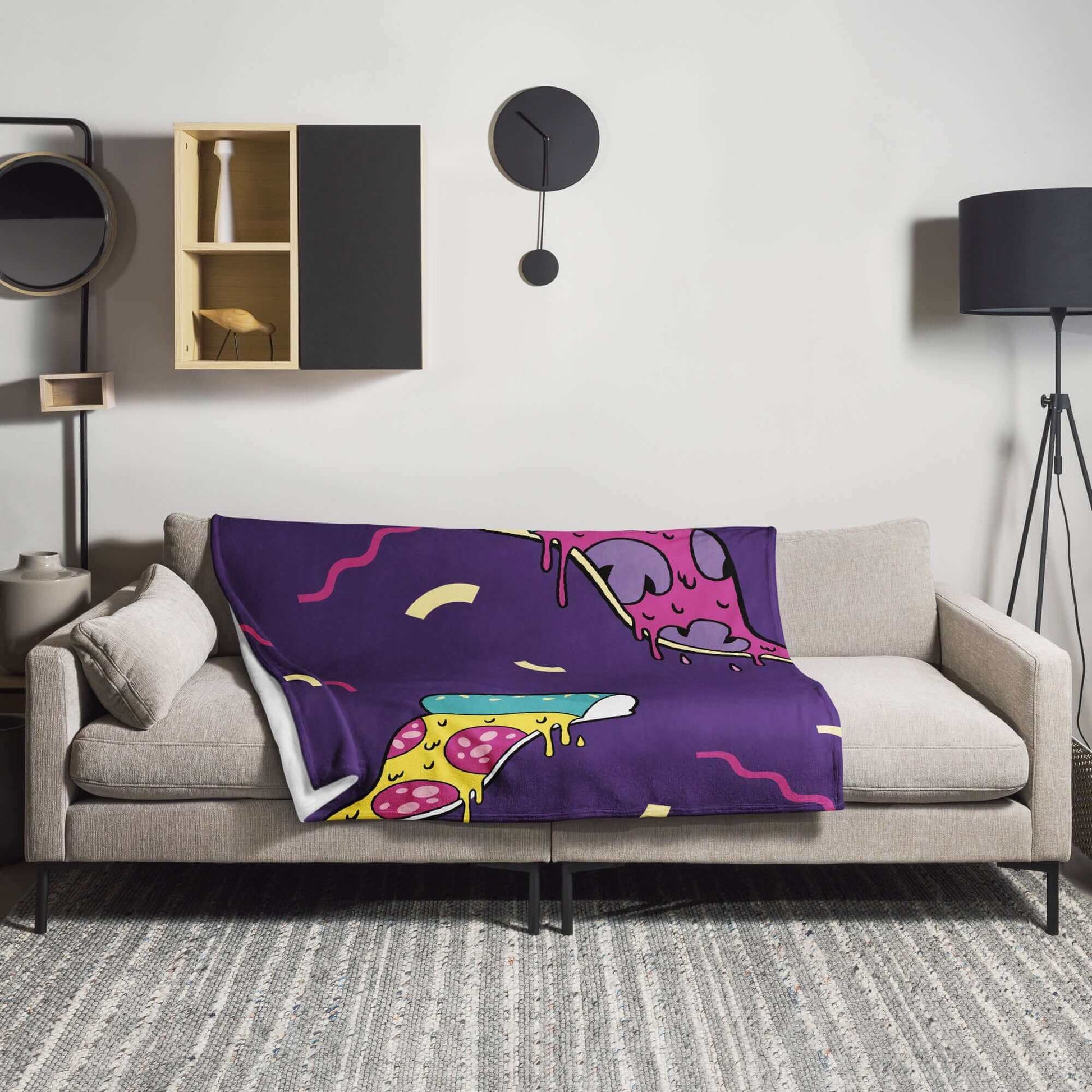 Purple Pizza Soft Throw Blanket - The Bargains Basement